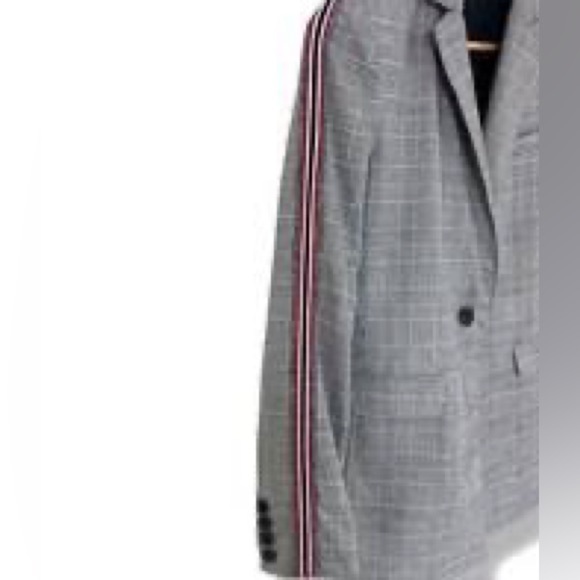 Coco + Jameson houndstooth stripes sleeves blazer size small - Picture 2 of 5